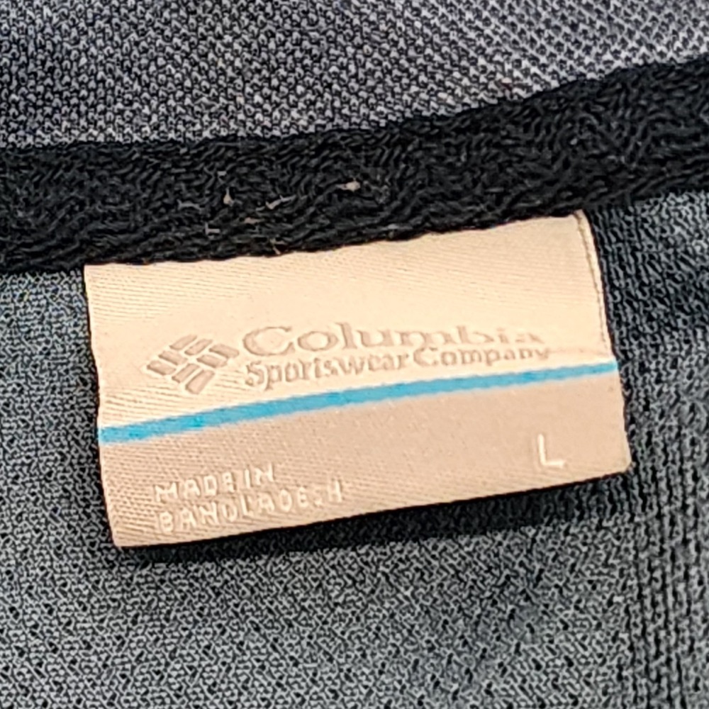 Columbia Mens Utili-izer Polo Shirt Large Blue Performance Golf Hiking XM0707 L - Picture 3 of 7